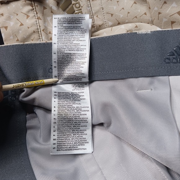 NWOT Adidas 365 Flag Ult Print Short Chino Golf Sz 38 HA9126 Brown Hemp Wht RFID - Picture 10 of 16